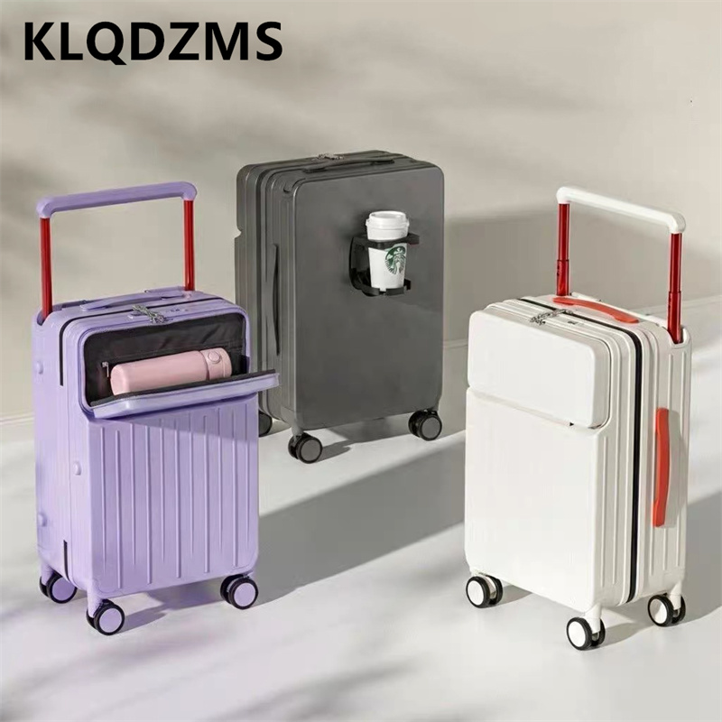Front Opening Laptop Luggage 24 Inch - KLQDZMS Front Opening Suitcase 20