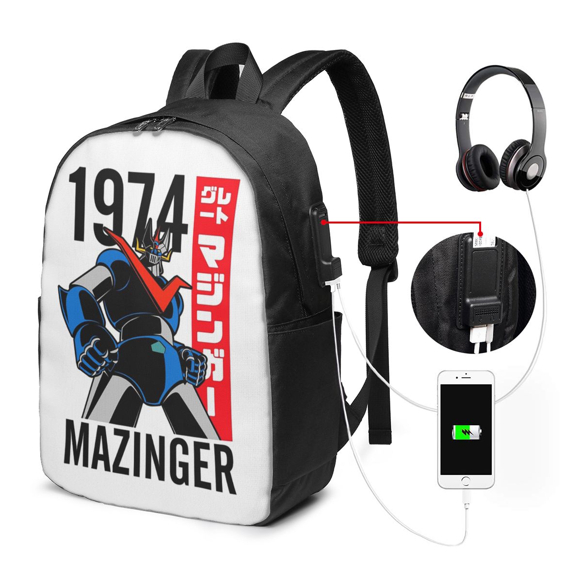 Travel Bags - Mazinger Z Mad Robot Grendizer Anime