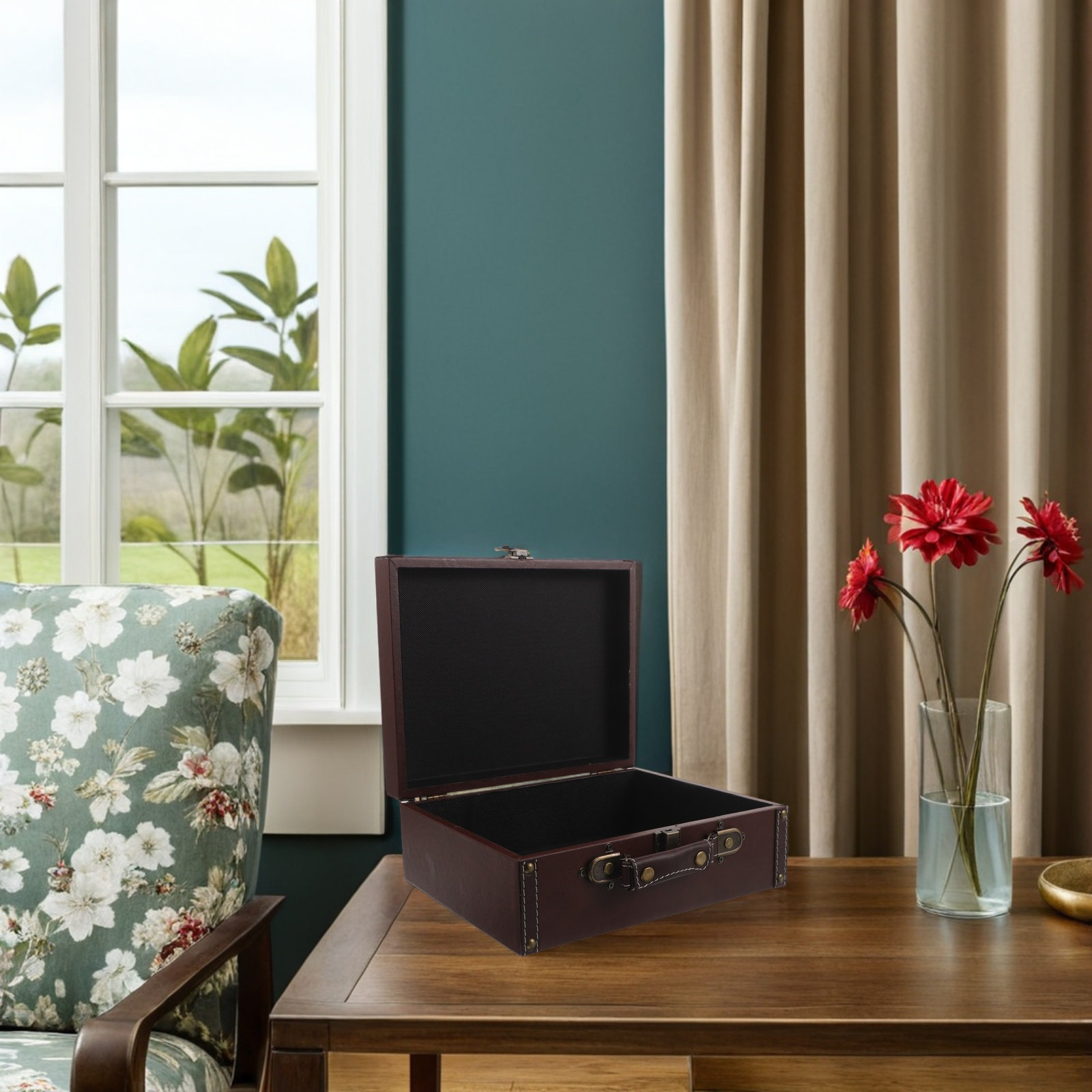 Wood Retro Storage Box Vintage - Retro Vintage Trunk Suitcase 评论和价格