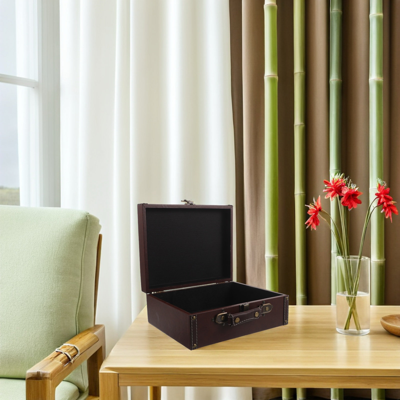 Wood Retro Storage Box Vintage - Retro Vintage Trunk Suitcase 评论和价格