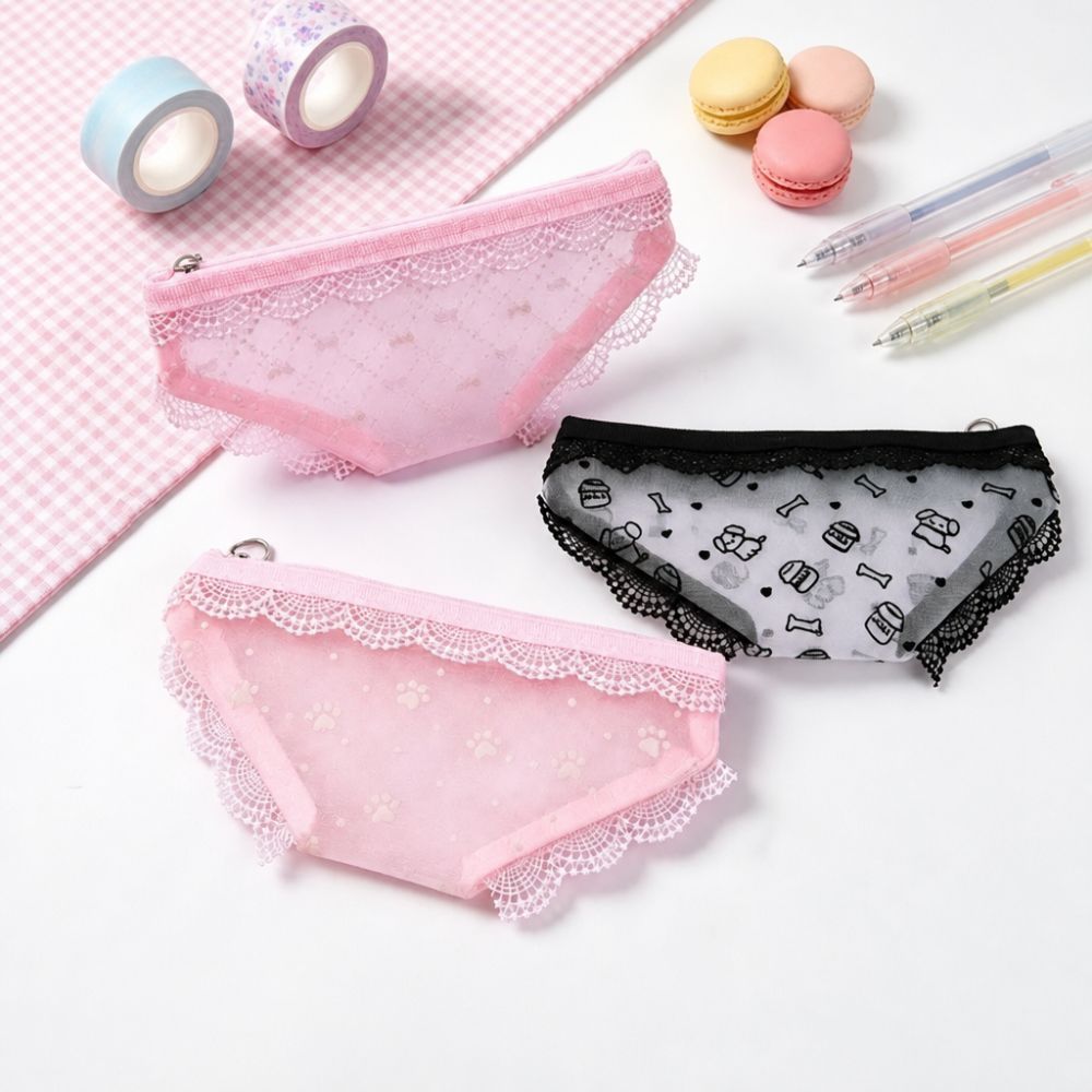 Cute Lace Mesh Storage Pouch B - Cosmetic Bags 评论和价格
