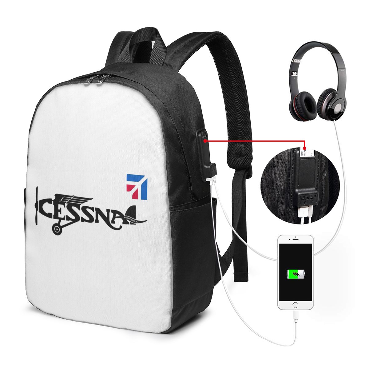 Cessna Logo Backpack Travel No - Travel Bags 评论和价格