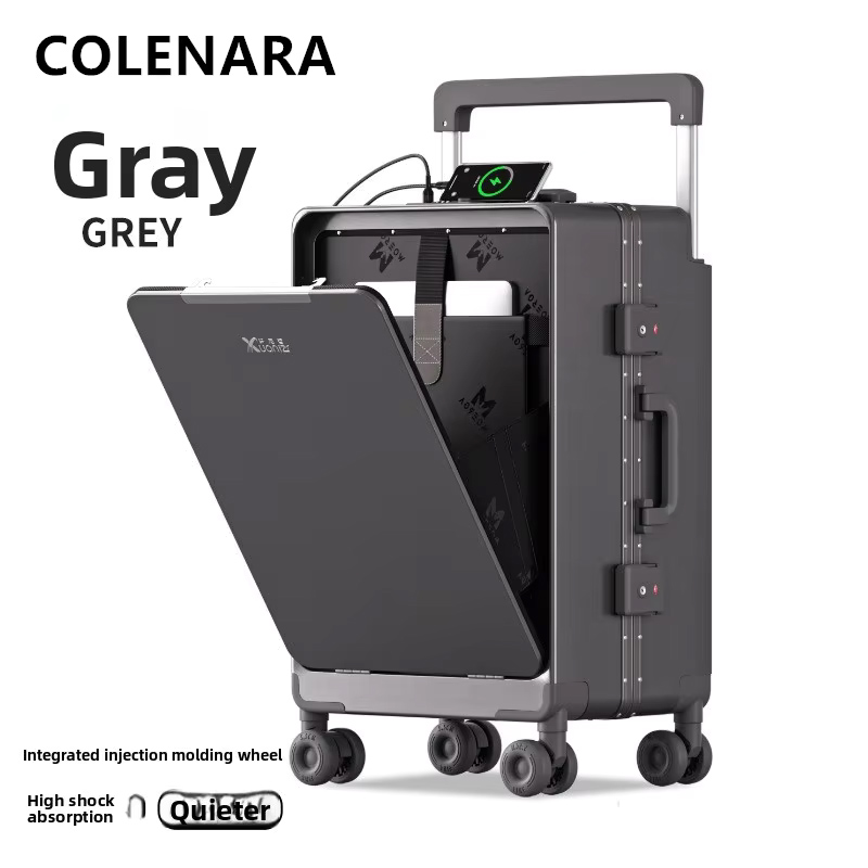 COLENARA ABS+PC Suitcase Front - Front Opening Laptop Luggage 24 Inch 评论和价格