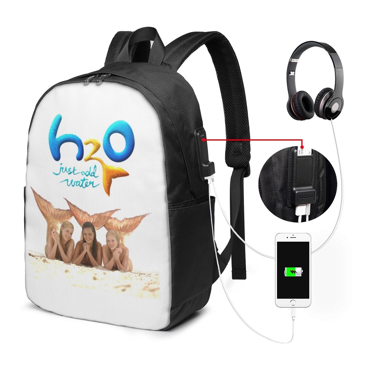 Cartoon Anime H2O Just Add Wat - Travel Bags 评论和价格