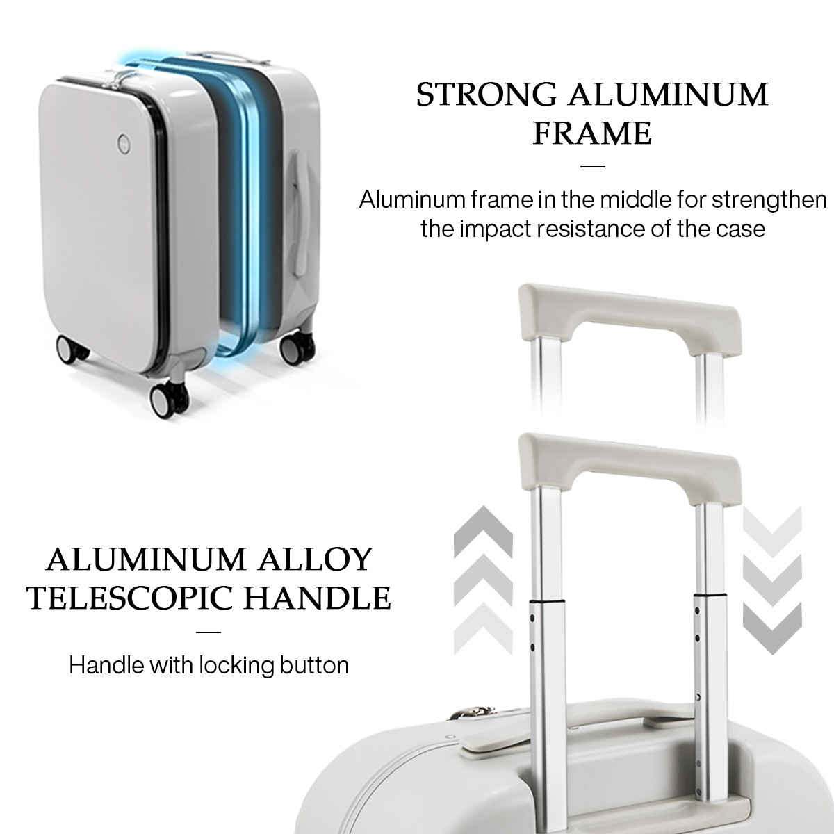 Mixi Patent Design Aluminum Fr - Foldable Rolling Luggage Bag 评论和价格