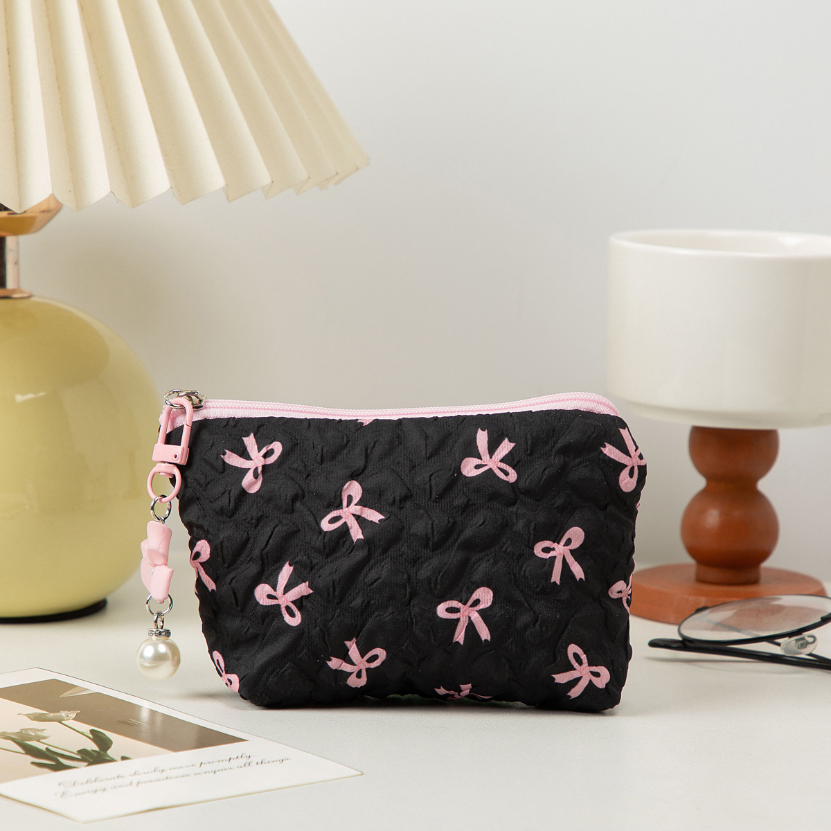 INS Style Bow Mini Cosmetic Ba - Travel Bags 评论和价格